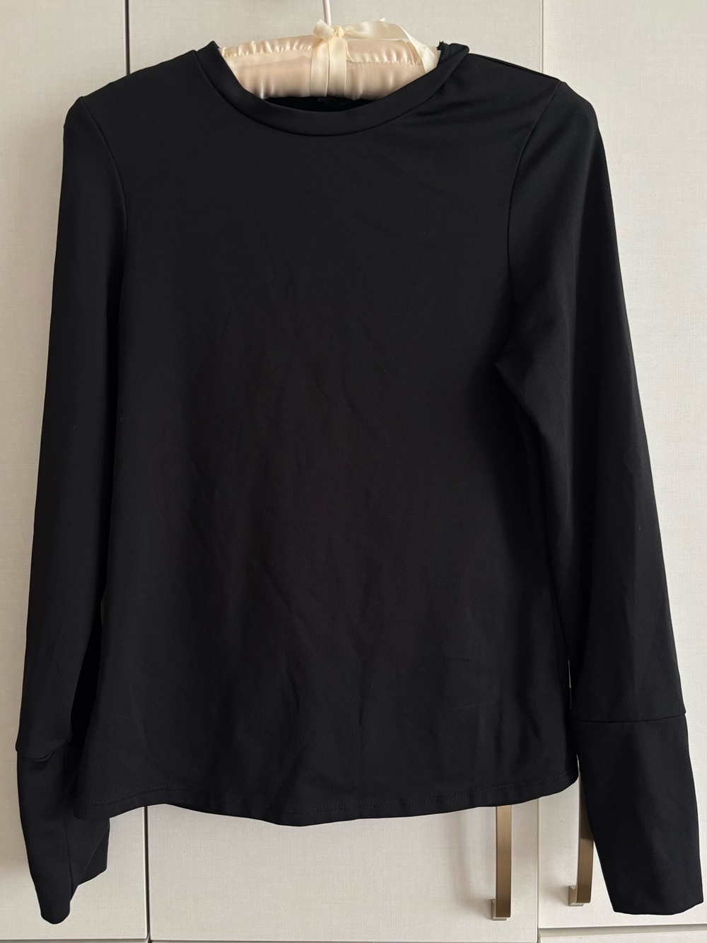 Terez black long sleeve crewneck top SZ L Activewear